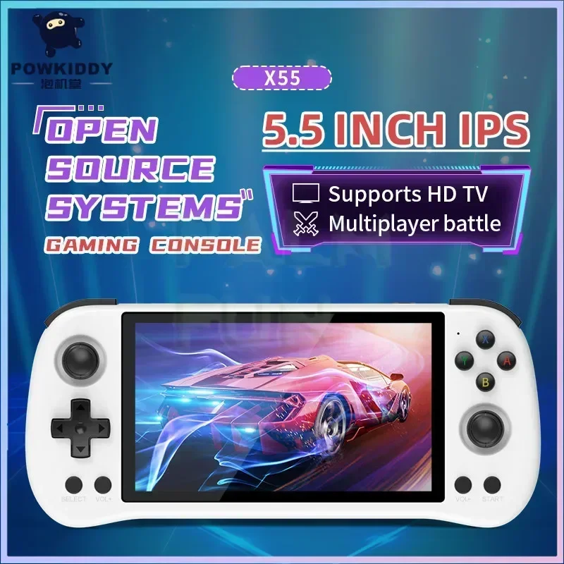 POWKIDDY X55 5.5INCH IPS Scree - огляд і ціна Gaming Console X55