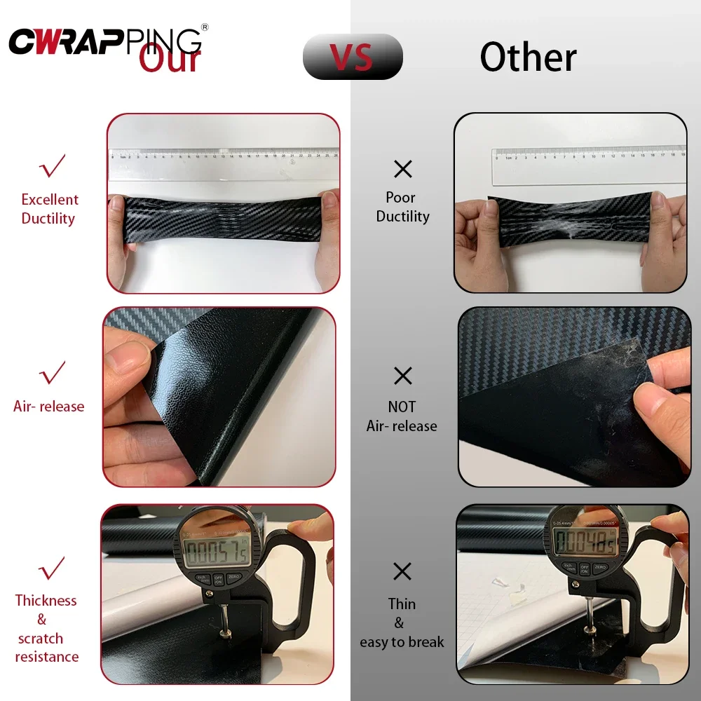 Carbon Fiber Car Vinyl Wrap Fi - огляд і ціна Console Skin Wrap