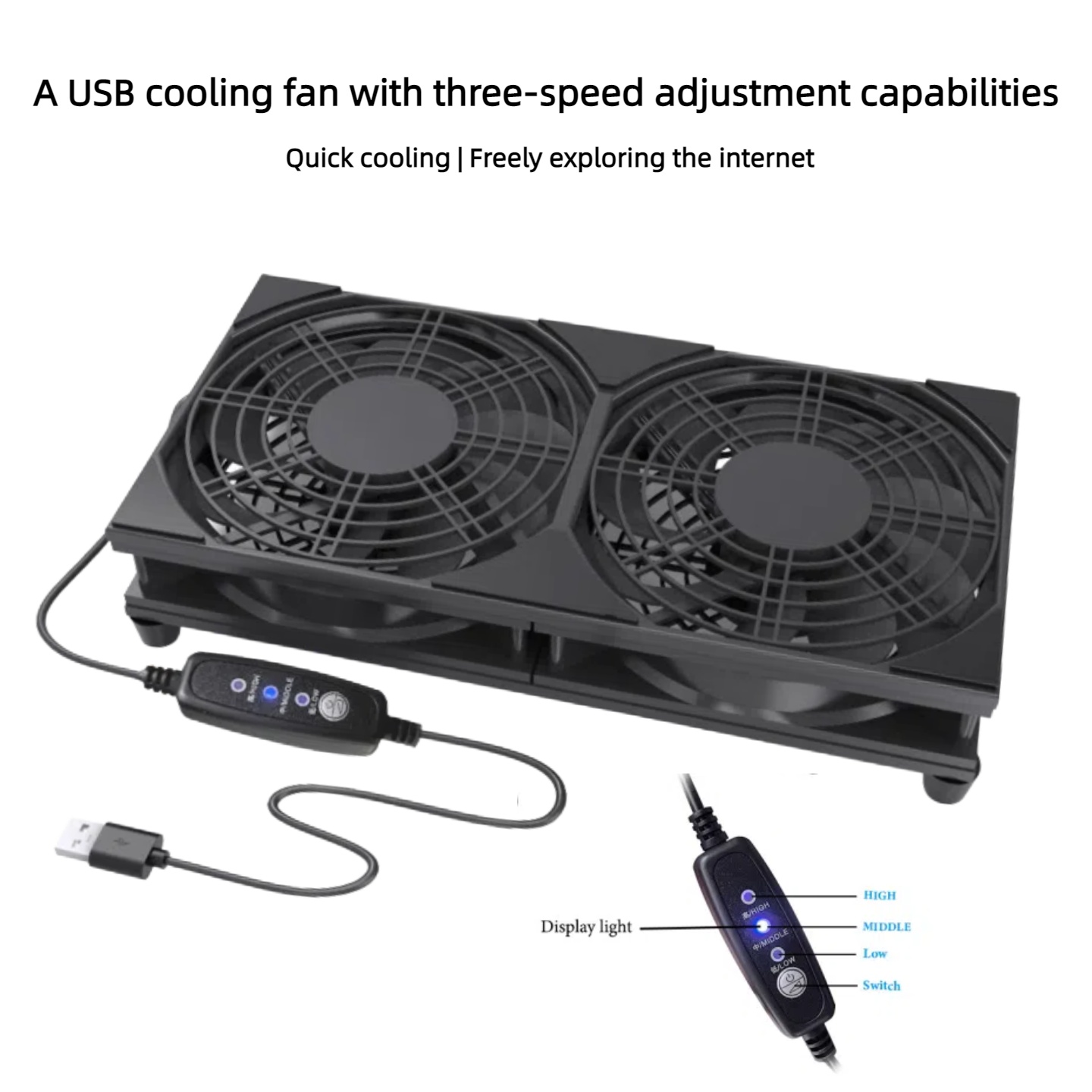 Dual USB Cooling Fan with 3-Sp - огляд і ціна Gaming Console And Controller