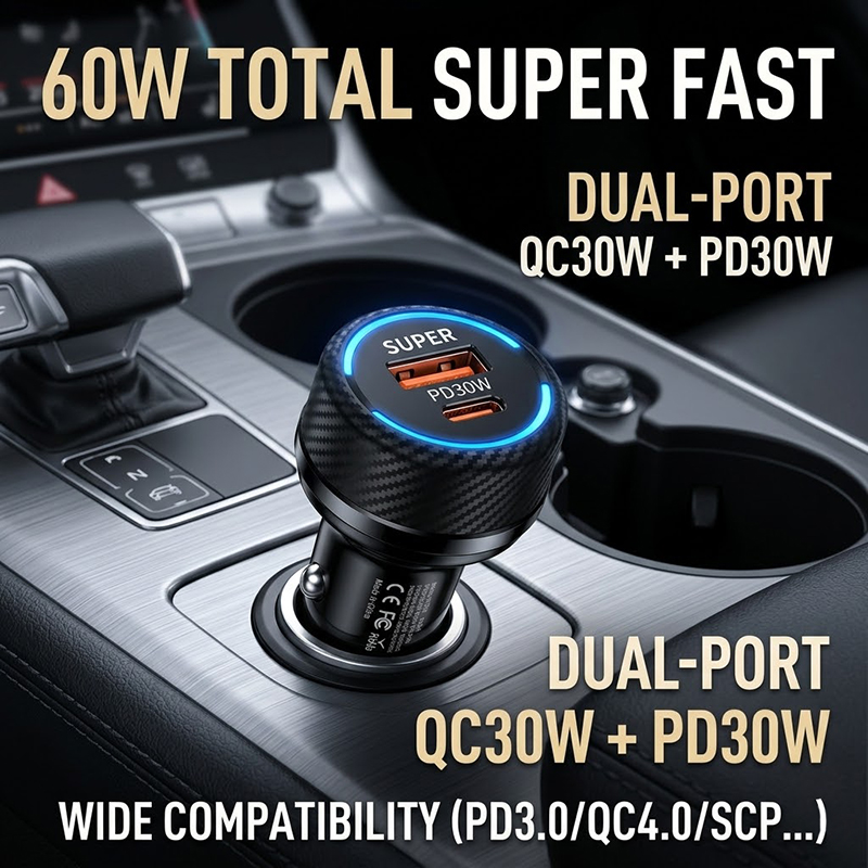 Type C 60W Fast Car Charger Du - огляд і ціна Gaming Console Car